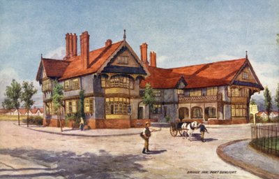 Bridge Inn, Port Sunlight (renkli taş) by English School