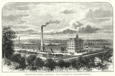 Bridgewater Foundry, Patricroft (gravür) by English School