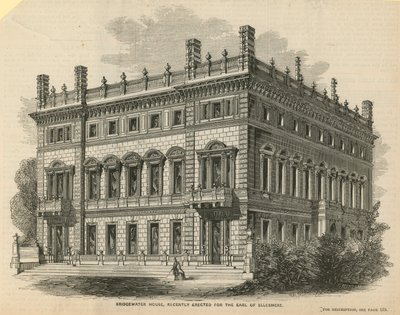 Yakın zamanda Ellesmere Kontu için inşa edilen Bridgewater Evi by English School