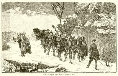 Charles XII'nin Cesedini Eve Getirmek by English School