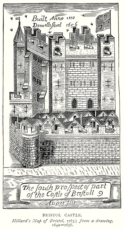 Bristol Kalesi (gravür) by English School