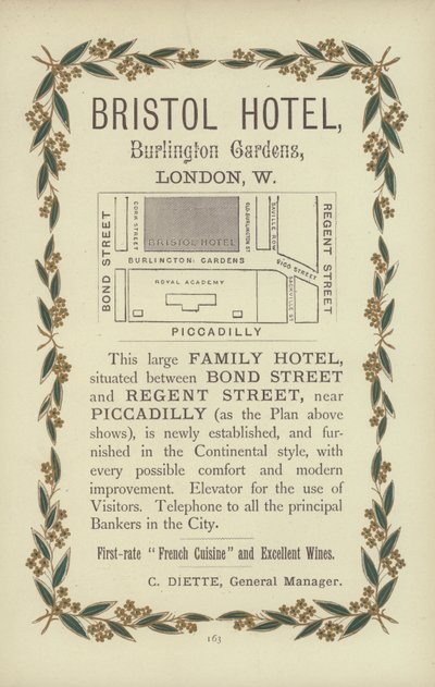 Bristol Oteli (gravür) by English School