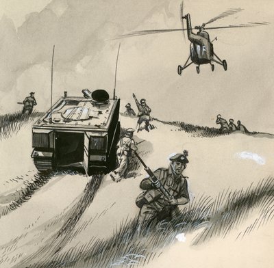 British soldiers of the 1960s by English School