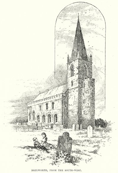 Brixworth, Güneybatıdan (gravür) by English School