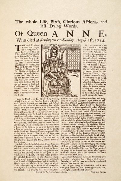 Broadside, Kraliçe Anne
