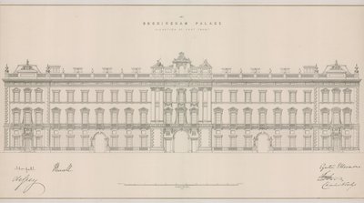 Buckingham Sarayı, Doğu Cephesi Yüksekliği by English School