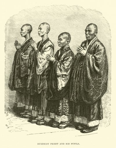 Budist Rahip ve Öğrencileri by English School