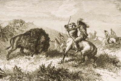 Louis ve Denver arasındaki Büyük Ovalarda Buffalo Avcılığı, 1870 dolayları, 