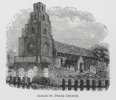 Burgh St Peter Kilisesi (gravür) by English School