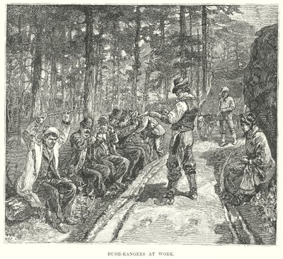 Bush-Rangers İş Başında (gravür) by English School