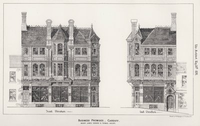 İş Yerleri, Cardiff (gravür) by English School