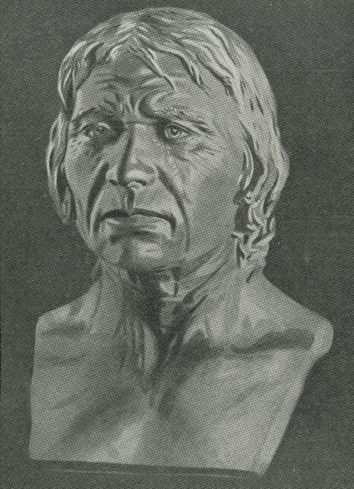 Bir Cro-Magnon erkeğinin büstü by English School