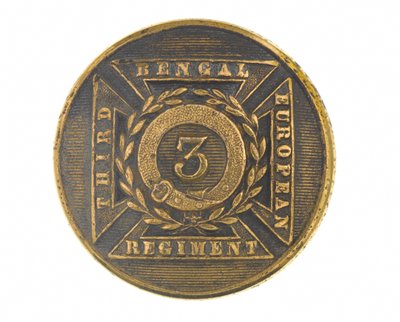 Düğme, subay, 3. Bengal Avrupa Alayı, 1854-1861 by English School