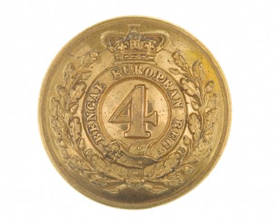 Düğme, subay, 4. Bengal Avrupa Alayı, 1855-1861 by English School