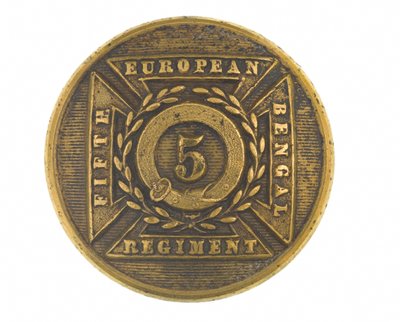 Düğme, subay, 5 Bengal Avrupa Alayı, 1858-1860 by English School