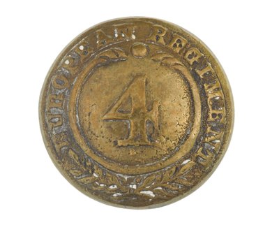 Düğme, diğer rütbeler, 4. Bengal Avrupa Alayı, 1855-1861 by English School
