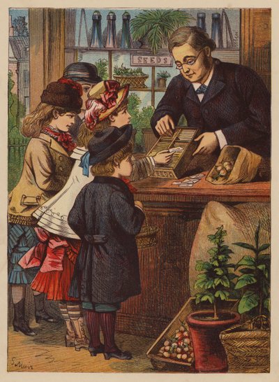 Tohumların Satın Alınması (renkli taş baskı) by English School