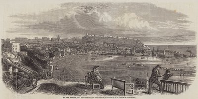 Deniz kenarında, Scarborough Körfezi (gravür) by English School