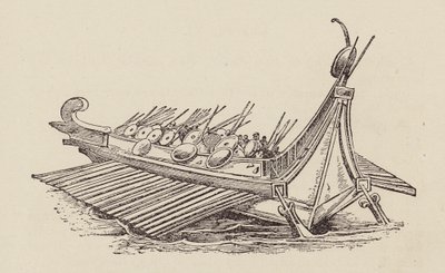 Caesar, Galya Savaşı: Roma savaş gemisi (lito) by English School