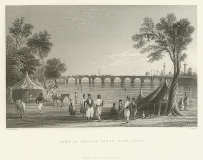 Adana yakınlarındaki İbrahim Paşa Kampı, Türkiye, 1837 by English School