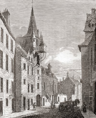 Eski İngiltere'den Canongate Hapishanesi, Edinburgh, İskoçya: Resimli Bir Müze, pub. 1847 by English School