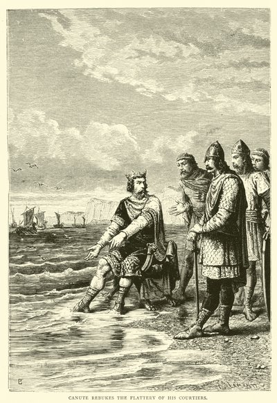 Canute, saraylılarının iltifatlarını azarlıyor by English School