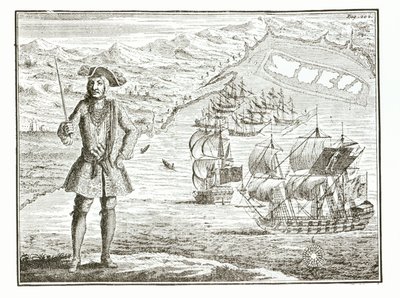 Kaptan Bartholomew Roberts (1682-1722), Royal Fortune ve Ranger adlı iki gemiyle Guiney kıyısında Whydah Yolu