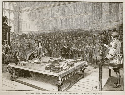 Kaptan Kidd Avam Kamarası barının önünde, Cassells Illustrated History of England