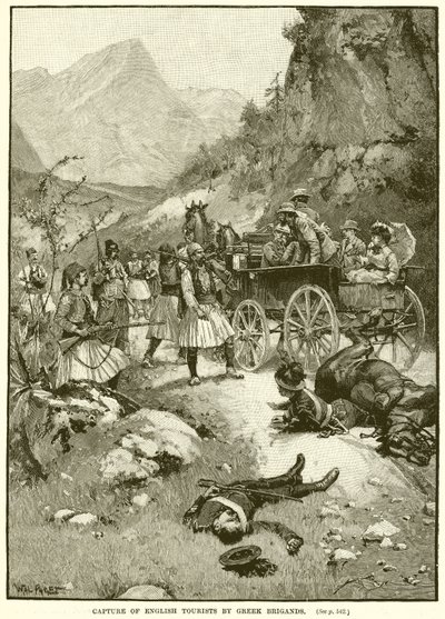 İngiliz Turistlerin Yunan Haydutları Tarafından Yakalanması by English School