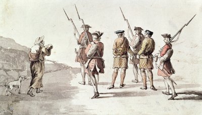 Asi'nin Yakalanması, Simon Fraser, Lord Lovat (1667?-1747) (kağıt üzerine suluboya) by English School