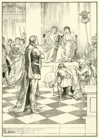 Caractacus (kağıt üzerine mürekkep) by English School