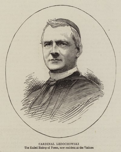 Kardinal Ledochowski (gravür) by English School