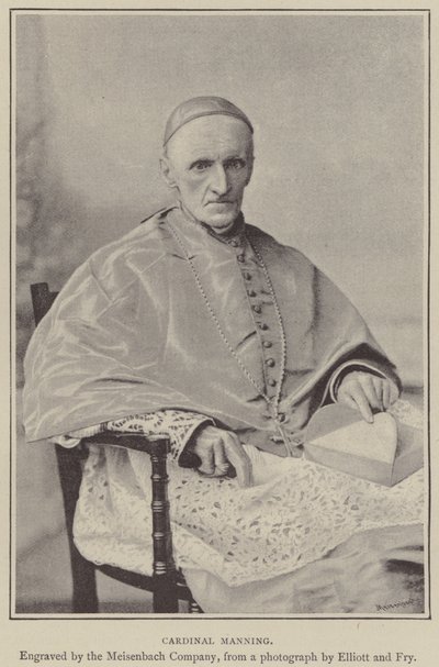 Kardinal Manning (gravür) by English School