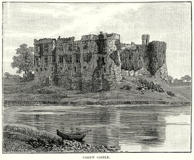 Carew Kalesi (gravür) by English School