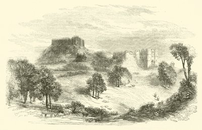 Carisbrooke Kalesi (gravür) by English School