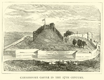 17. yüzyılda Carisbrooke Kalesi by English School