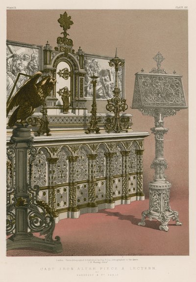 Dökme Demir Altar Parçası ve Kürsü, Barbezet and Co, Paris by English School