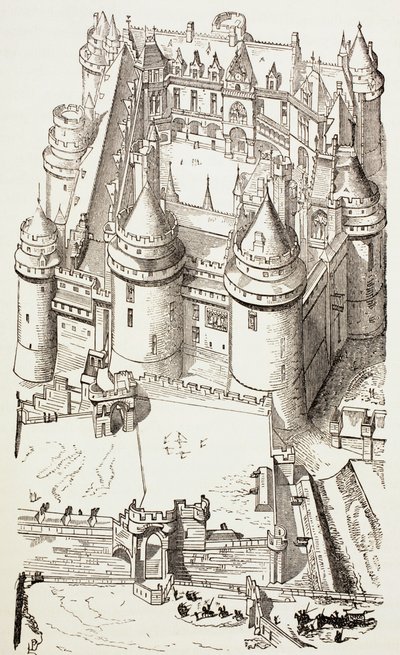 Pierrefonds Kalesi, Fransa, 1880 dolayları by English School