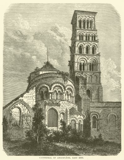 Angouleme Katedrali, Doğu Yakası (gravür) by English School