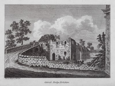 Catrick Köprüsü, Yorkshire (gravür) by English School