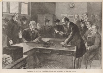 Hukuk Mahkemelerinde ibne kesme töreni (antik kira hizmetleri) by English School