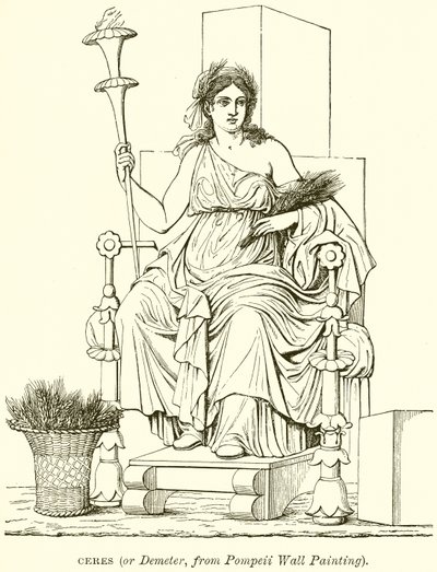 Ceres (veya Pompeii Duvar Resminden Demeter) by English School