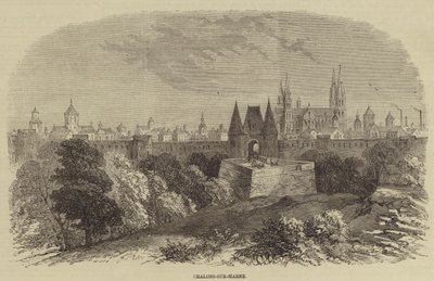 Chalons-sur-Marne (gravür) by English School
