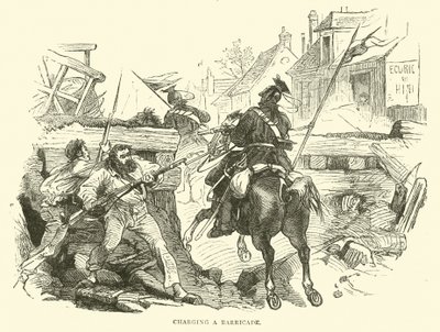 Bir barikatı şarj etmek, Ekim 1870 by English School