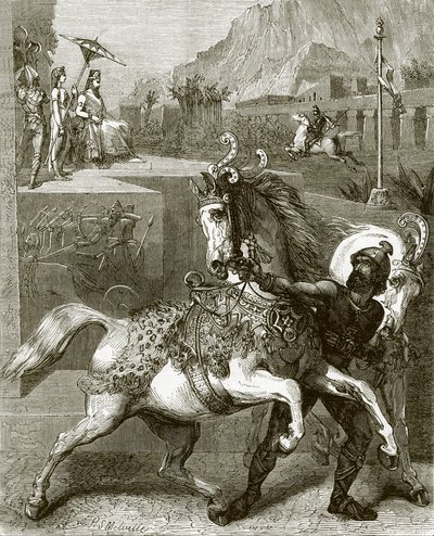 Chariot horses of Nineveh by English School