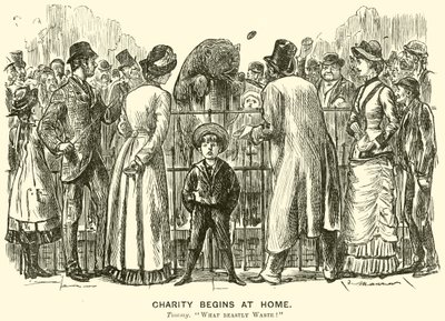 Sadaka Evde Başlar (gravür) by English School