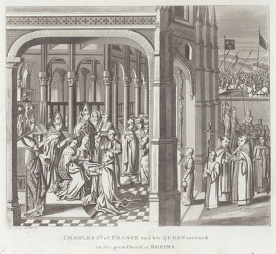 Fransa Kralı 5. Charles ve Kraliçesi Rheims