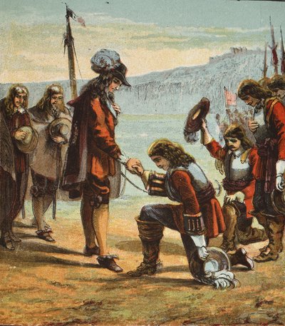 Charles II ve General Monk, pub. 1890 by English School