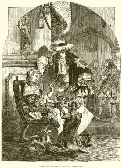 Charles II. ve Portsmouth Düşesi by English School
