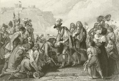 Charles II Dover'a iniş by English School